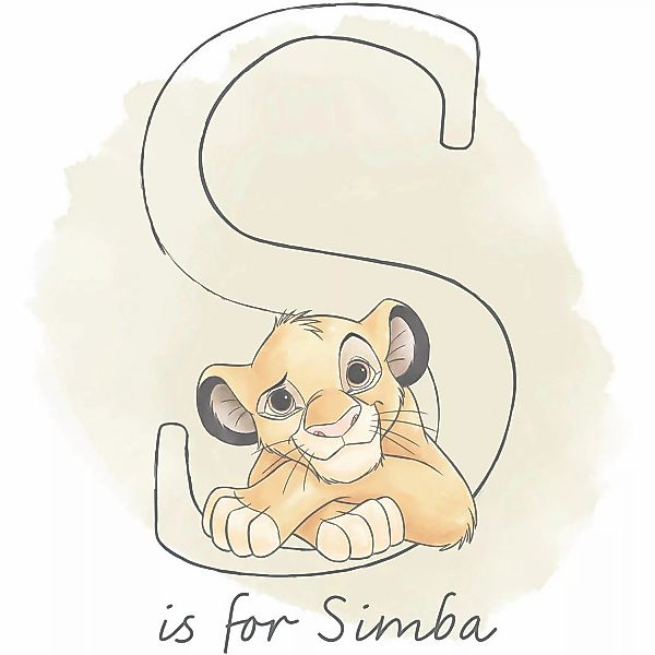 Komar Bild "S like Simba", Disney, (1 St.), Wandbild zur Dekoration im Kind günstig online kaufen