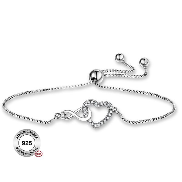 Felino Silberarmband Armband Infinity Herz Damen günstig online kaufen
