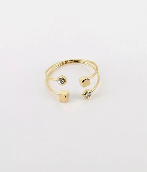 Zag Bijoux Marken Ring Damen verstellbar Edelstahl zierlich gold günstig online kaufen