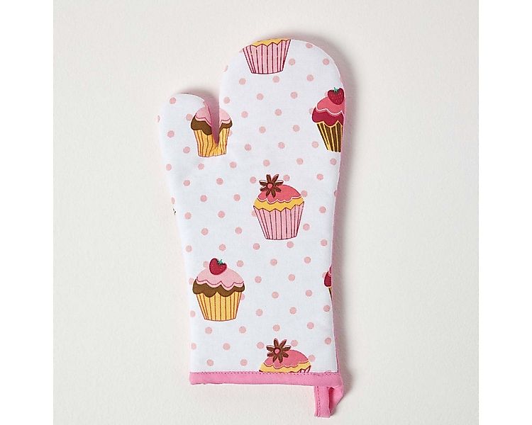 Homescapes Topfhandschuhe Ofenhandschuh Cupcakes günstig online kaufen