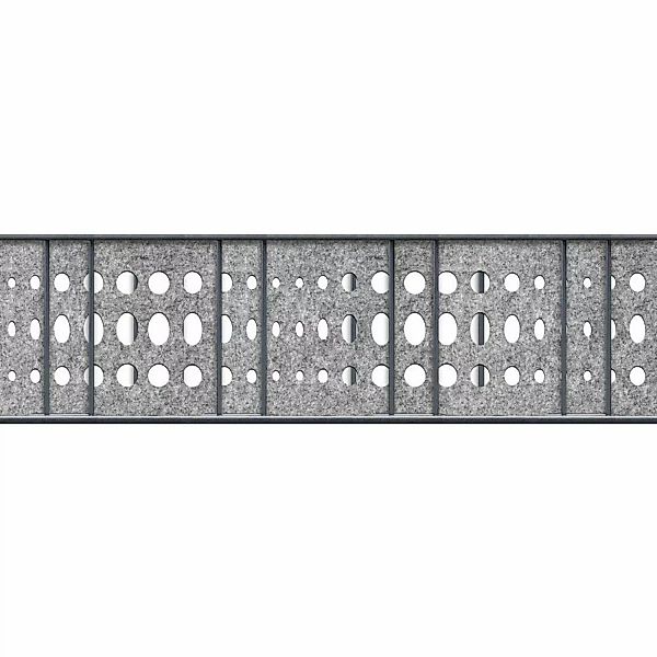 zaunzu Sichtschutz Design Vlies Bubble für Doppelstabmatten Hellgrau 2,6m günstig online kaufen