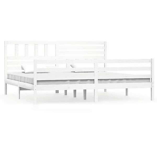 Vidaxl Massivholzbett Weiß 200x200 Cm günstig online kaufen