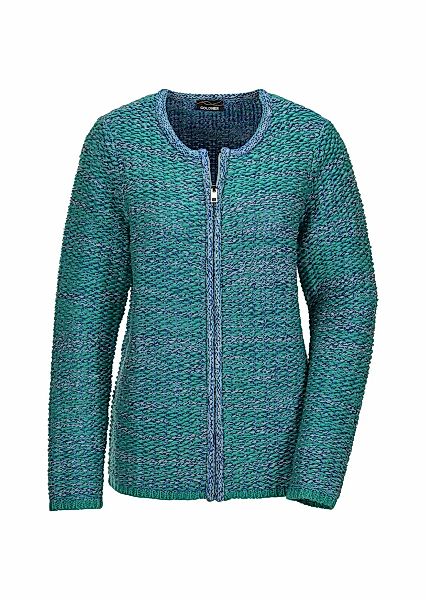 GOLDNER Strickjacke "Kurzgröße Strukturjacke mit Rollband" dekoratives Roll günstig online kaufen