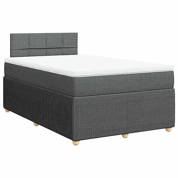 vidaXL Boxspringbett mit Matratze Dunkelgrau 120x190 cm Stoff 3287396 günstig online kaufen