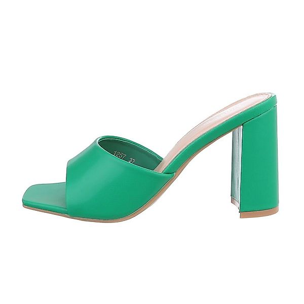Ital-Design Damen Mules Freizeit Pantolette Blockabsatz günstig online kaufen