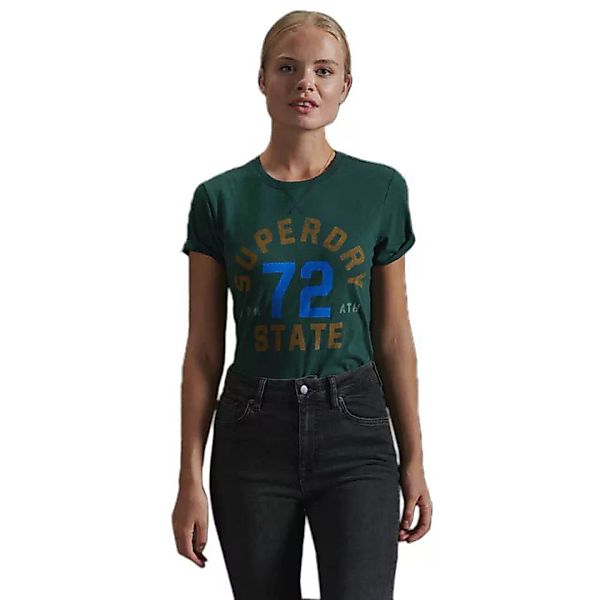 Superdry Track&field Classic Kurzarm T-shirt XS Pine günstig online kaufen