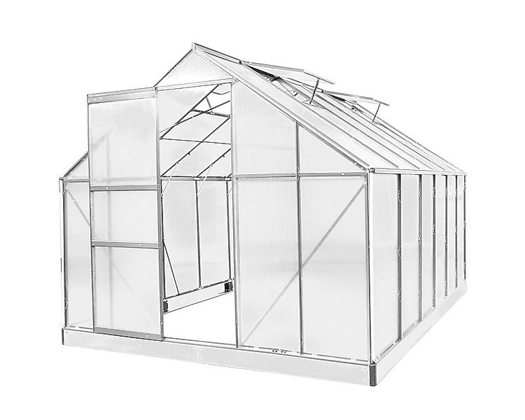 BRAST Gewächshaus ALU mit Fundament rostfrei 380x250x205cm TÜV geprüft, BxT günstig online kaufen