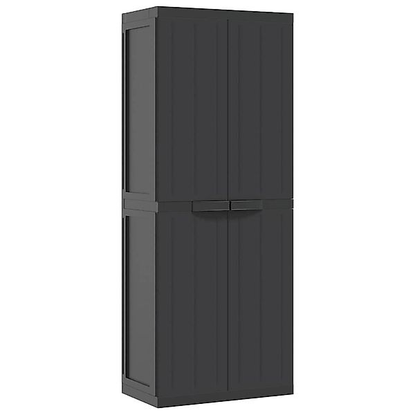 vidaXL Garten-Geräteschrank Gartenschrank Schwarz 65x37x165 cm günstig online kaufen
