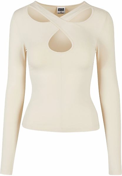 URBAN CLASSICS Longsleeve "Urban Classics Damen Ladies Crossed Cut Out Long günstig online kaufen