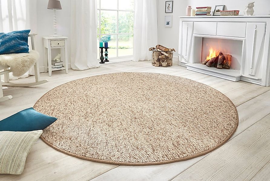 HANSE Home Teppich Wolly 2, rund, Höhe: 12 mm, Flachgewebe, Skandi, Woll-Op günstig online kaufen