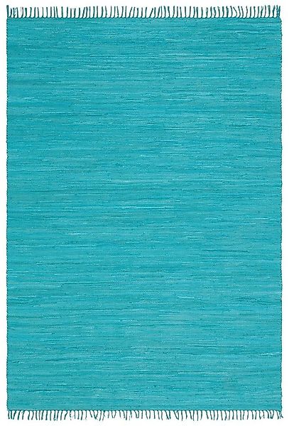 my home Teppich Ares, rechteckig, Höhe: 5 mm, Uni Farben, handgewebt, mit F günstig online kaufen