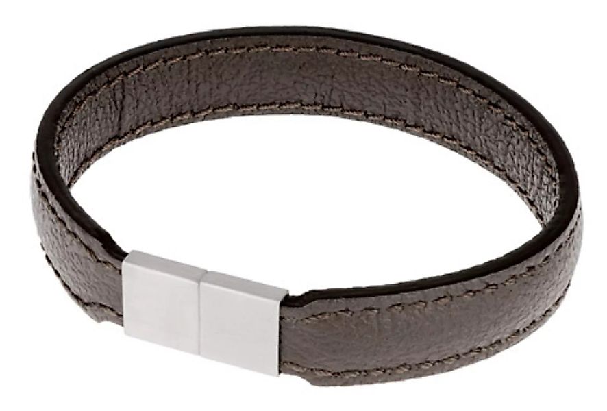 Ernstes Design Armband Leder braun mit Magnetverschluss günstig online kaufen
