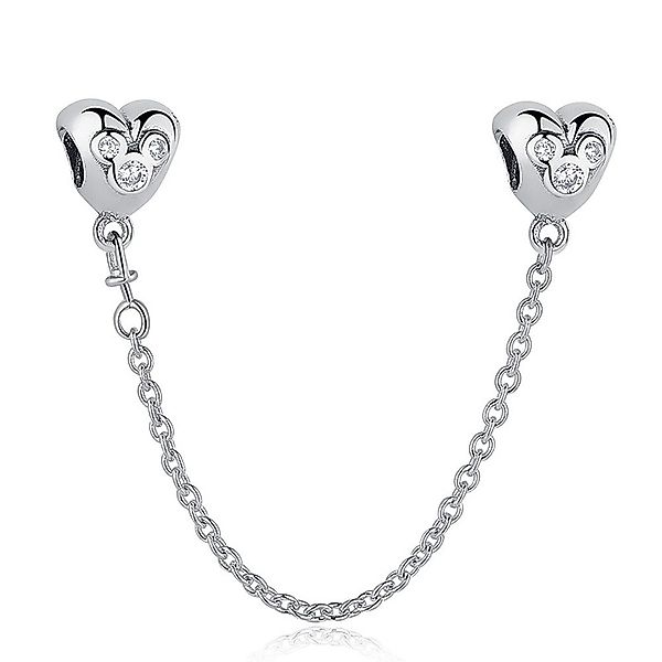 PANDACHARMS Bead Herzen mit Steinen Sicherheitskette günstig online kaufen