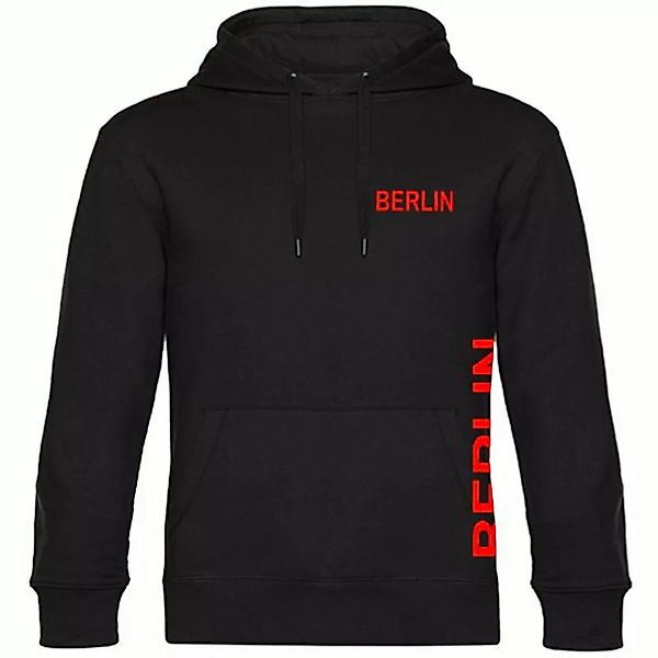 multifanshop Kapuzensweatshirt Berlin rot - Brust & Seite - Pullover günstig online kaufen