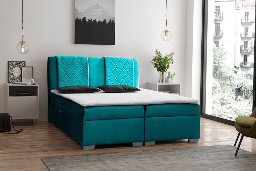 Beautysofa Boxspringbett Kolumbia, mit 2 Bettkasten, günstig online kaufen