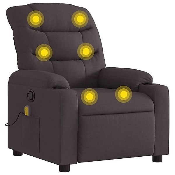 vidaXL Sessel Massagesessel Dunkelbraun Stoff (1-St) günstig online kaufen