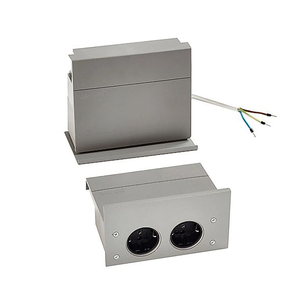 Kesseböhmer EBoxx 2 Fach Steckdose DE Graphitschwarz für Linero MosaiQ günstig online kaufen