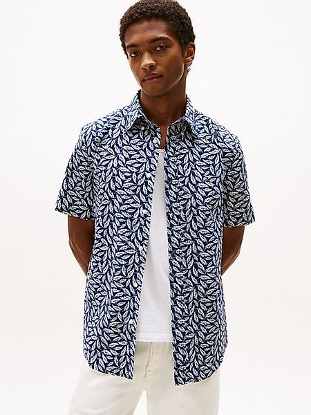 Tommy Hilfiger Kurzarmhemd LINEN BLEND PRINT S/S RF SHIRT modischer Print, günstig online kaufen