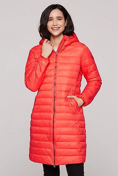SOCCX Steppmantel SOCCX Leichter Steppmantel mit Kapuze in Juicy Cor (1-tlg günstig online kaufen