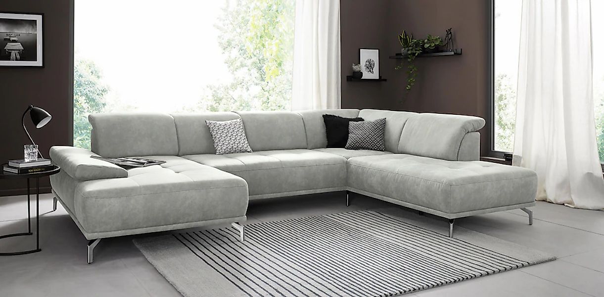 Home affaire Wohnlandschaft "Caluna" Inkl.Sitztiefenverstellung, wahlweise günstig online kaufen