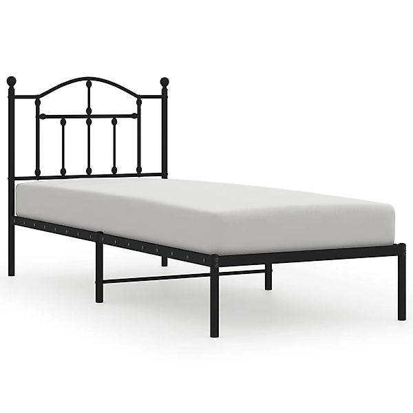 vidaXL Bettgestell mit Kopfteil Metall Schwarz 90x200 cm Modell 61846347 günstig online kaufen