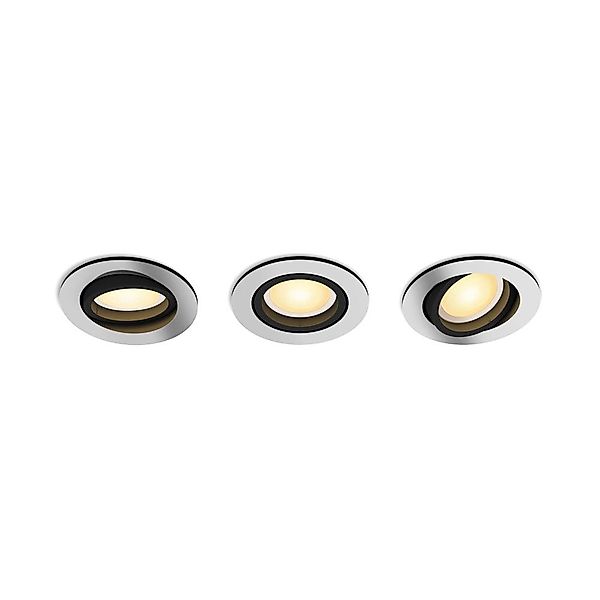 Philips Hue Bluetooth White Ambiance Einbauspot Milliskin in Aluminium 4,2W günstig online kaufen
