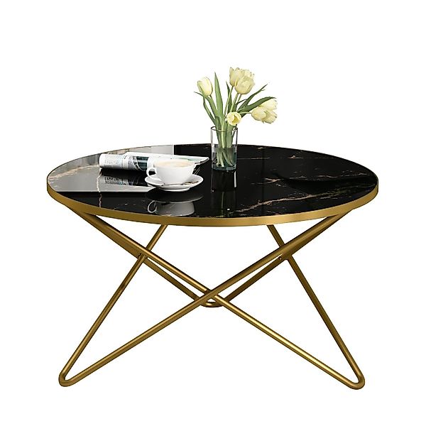 HOLTICO Couchtisch Runder Beistelltisch Wohnzimmertisch Sofatisch günstig online kaufen