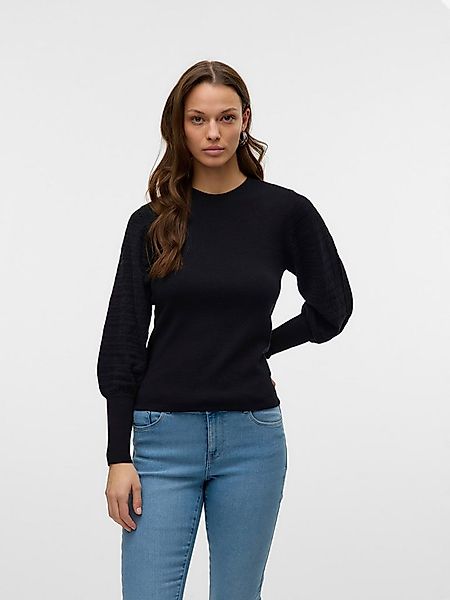 Vero Moda Strickpullover VMHOLLYPOINTELLE LS O-NCK PULLOVE GA BOO günstig online kaufen