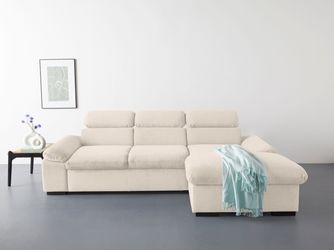 COTTA Ecksofa "Lola L-Form mit Kopfteilfunktion & Hocker" wahlweise mit Bet günstig online kaufen