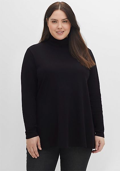 Sheego T-Shirt Rollkragenshirt günstig online kaufen