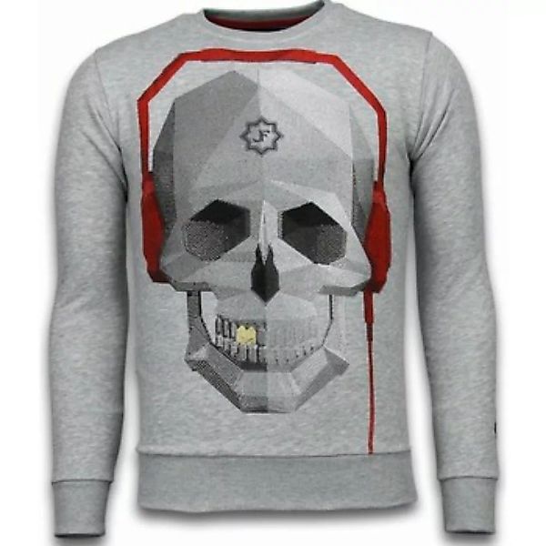 Local Fanatic  Sweatshirt Totenkopf Beat Strass günstig online kaufen