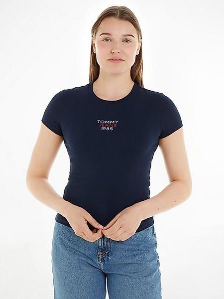 Tommy Jeans T-Shirt Slim Essential Logo Kurzarm Rundhals Jersey T Shirt mit günstig online kaufen