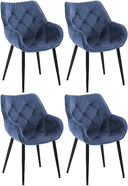 CLP Esszimmerstuhl Tanna Samt (4er Set), günstig online kaufen
