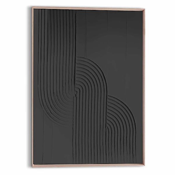 Reinders Wandbild "Knot - charcoal", Wohnzimmer - Schwarz - MDF - Abstrakt günstig online kaufen