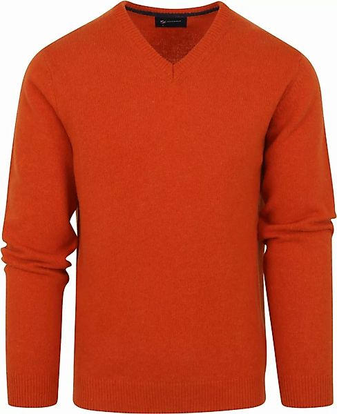 Suitable Pullover Wolle V-Neck Orange - Größe L günstig online kaufen