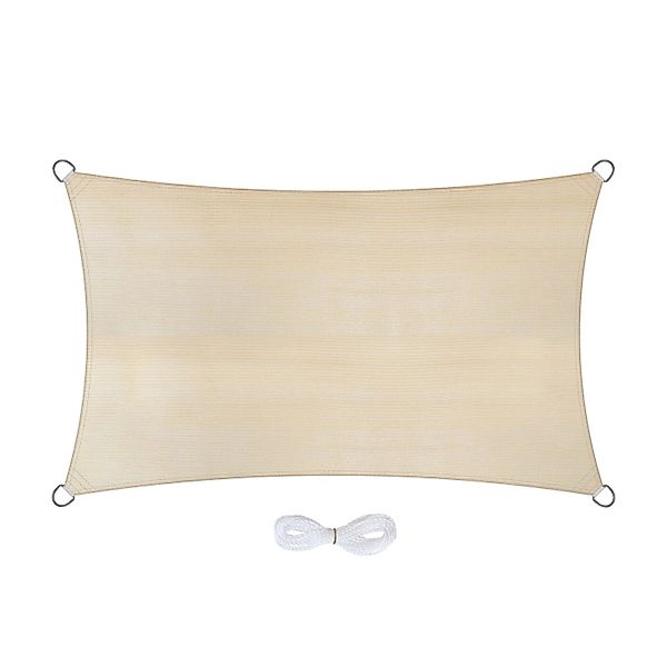 Jardinion Sonnensegel Rechteck 3 x 5m Beige für Garten/Balkon/Terasse günstig online kaufen