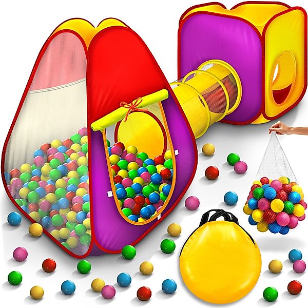 KIDUKU Spielzelt 3-teiliges Bällebad Babyzelt + günstig online kaufen