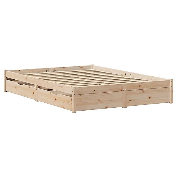 vidaXL Bett Massivholzbett ohne Matratze 120x200 günstig online kaufen