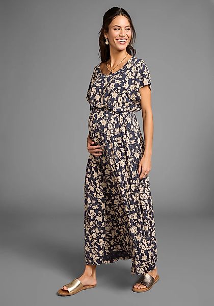 Neun Monate Umstandskleid "Langes Schwangerschafts- und Still-Kleid" Ohne T günstig online kaufen