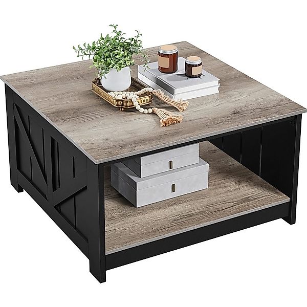 Yaheetech Couchtisch 80x80x45 cm, Kaffeetisch Quadratischer günstig online kaufen