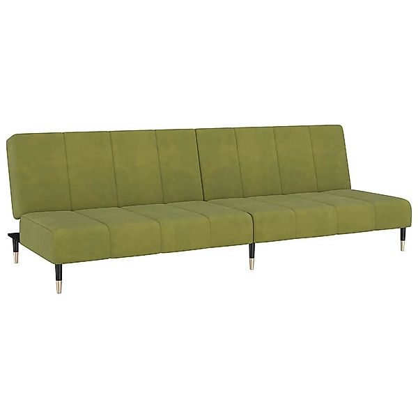 vidaXL Sofa Schlafsofa 2-Sitzer Hellgrün Samt günstig online kaufen