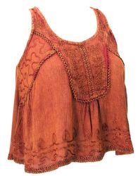 Guru-Shop T-Shirt Besticktes Top Boho chic, günstig online kaufen