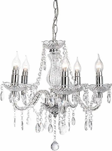 NOWA Kronleuchter »MARIE« E14 1 Stk. Luster, Elegante Leuchte, Kristalle, H günstig online kaufen