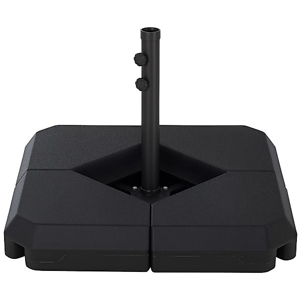Outsunny Sonnenschirmständer Set Stahl HDPE-Kunststoff Schwarz 80L x 80B x günstig online kaufen