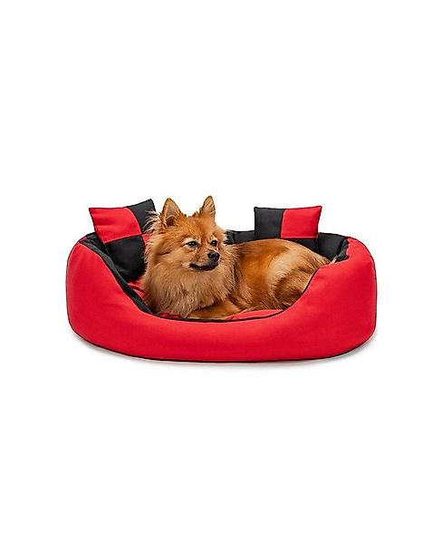 lionto Tierkissen 4-in-1 Hundebett, Hundekissen, Hundekörbchen mit Wendekis günstig online kaufen