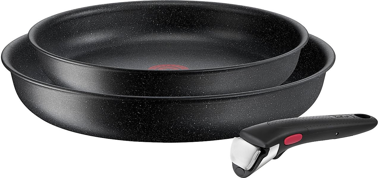 Tefal Pfannen-Set »Ingenio Black Stone«, Aluminium, (Set, 3 tlg., je 1 Pfan günstig online kaufen