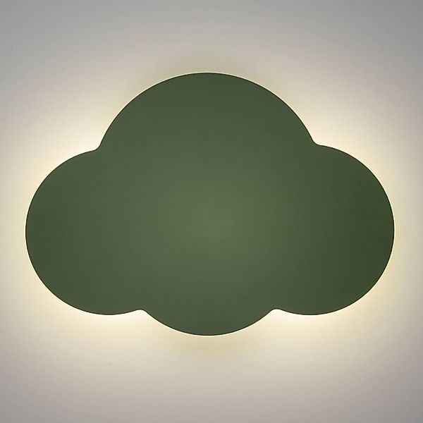 Wandleuchte Cloud, grün, Metall, 38 cm breit, 2-flammig, G9 günstig online kaufen