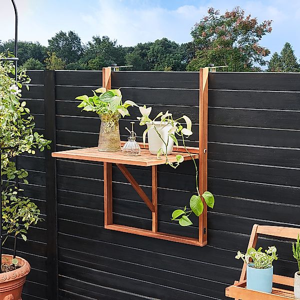 Casaria Balkonhängetisch Akazie (1-St), klappbar Holz günstig online kaufen