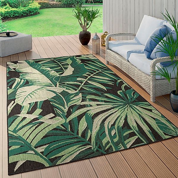 Paco Home Teppich Ostende 551, rechteckig, Höhe: 4 mm, Flachgewebe, Motiv P günstig online kaufen