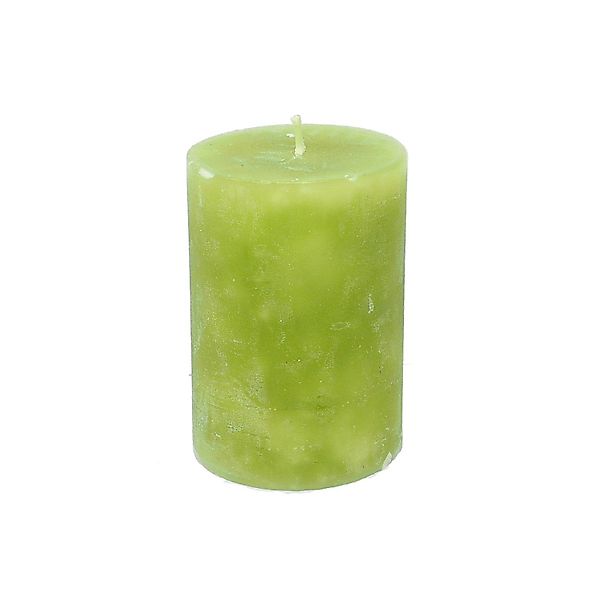 B&S Stumpenkerze Rustikkerze durchgefärbt limone 7,5 günstig online kaufen